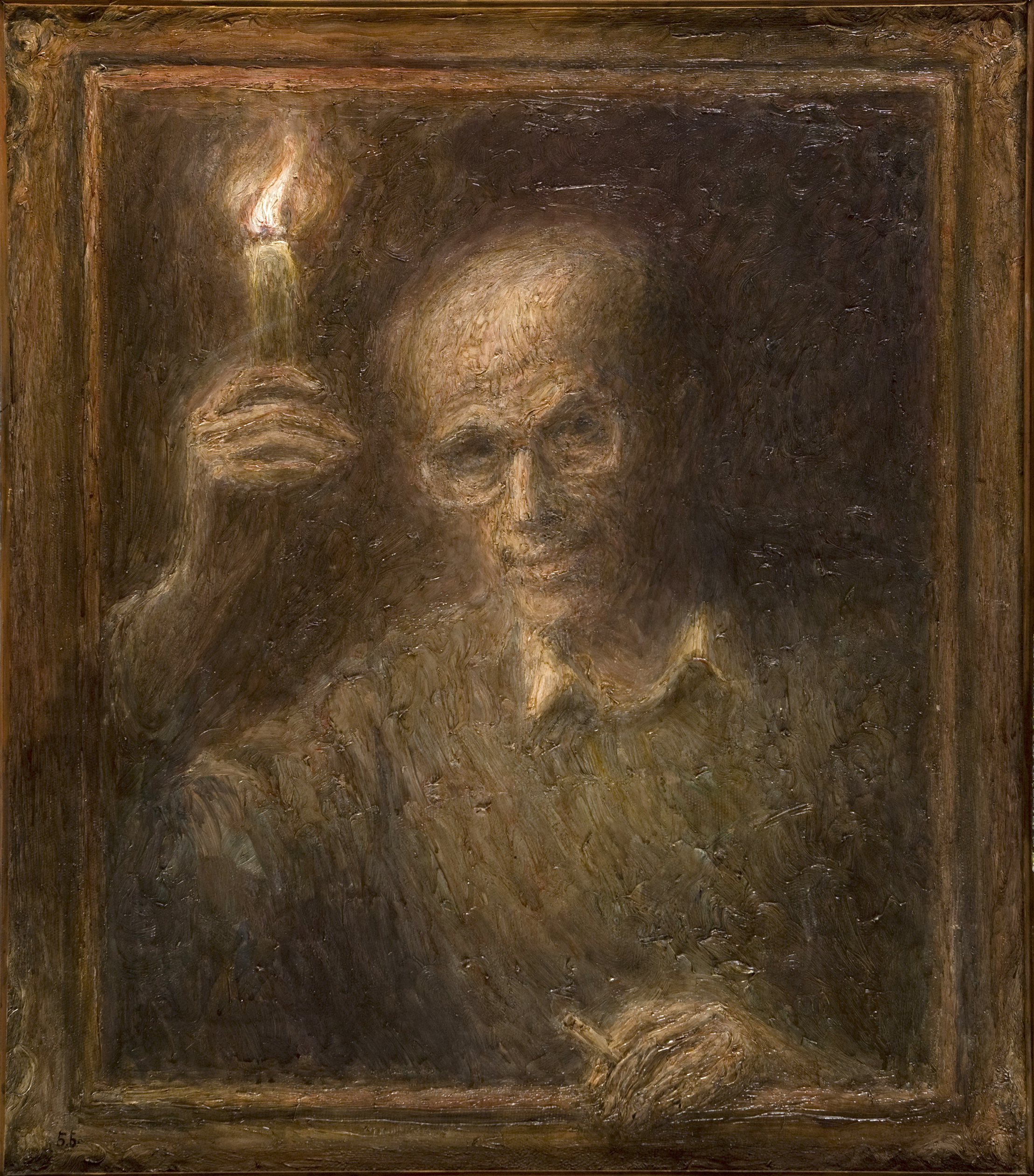 Boris Birger, Selbstporträt mit Kerze, 1987 © Maria Birger. Alle Rechte vorbehalten